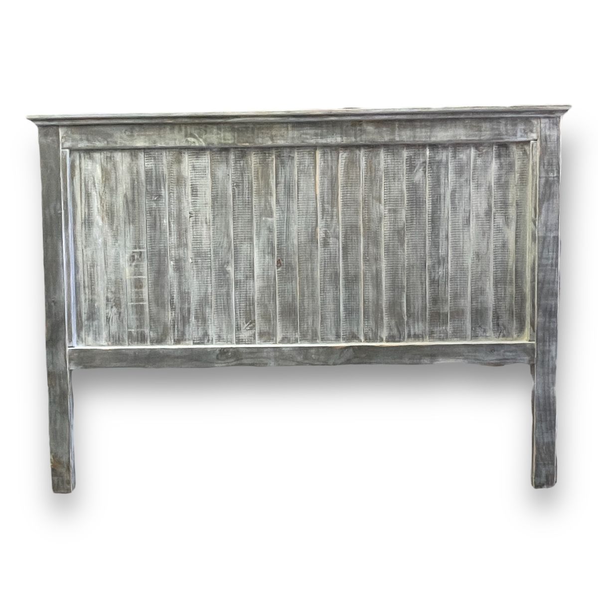 TAIKKEE - RESPALDO DE CAMA RUSTICO TAMAÑO KING GRIS PIEDRA DEC