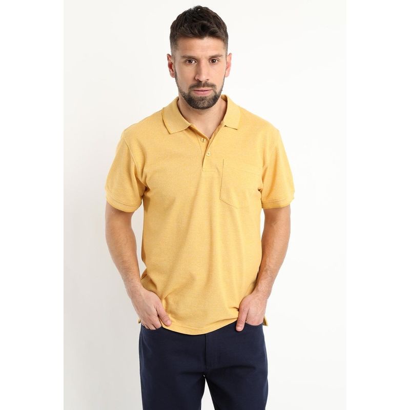 KOTTING - Polera Pique Melange Amarillo KOTTING