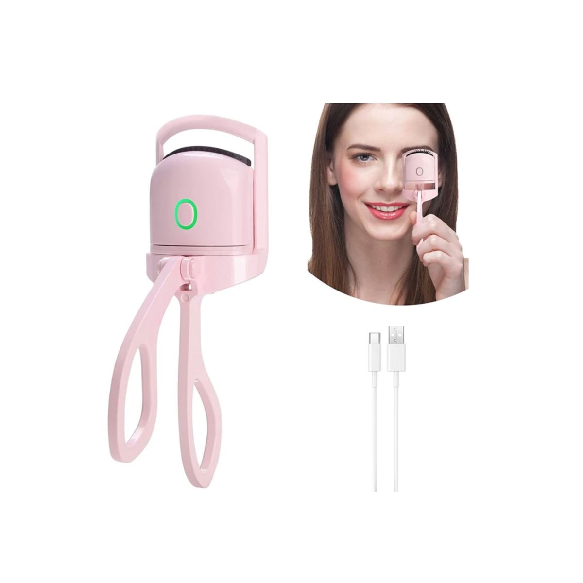 GENERICO - Rizador De Pestañas Eléctrico Larga Duración Termico Rosado