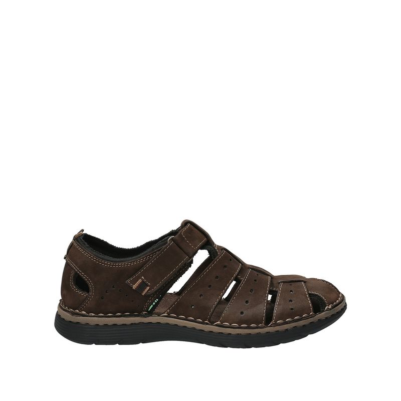 ROCKFORD - Sandalia Cuero Hombre Roque Café Oscuro ROCKFORD