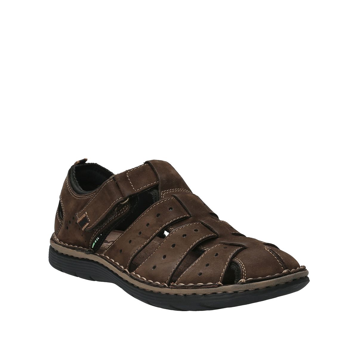 ROCKFORD - Sandalia Cuero Hombre Roque Café Oscuro ROCKFORD