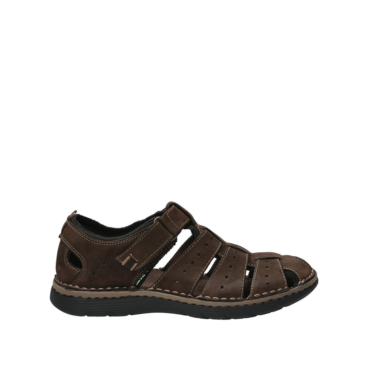 ROCKFORD - Sandalia Cuero Hombre Roque Café Oscuro ROCKFORD