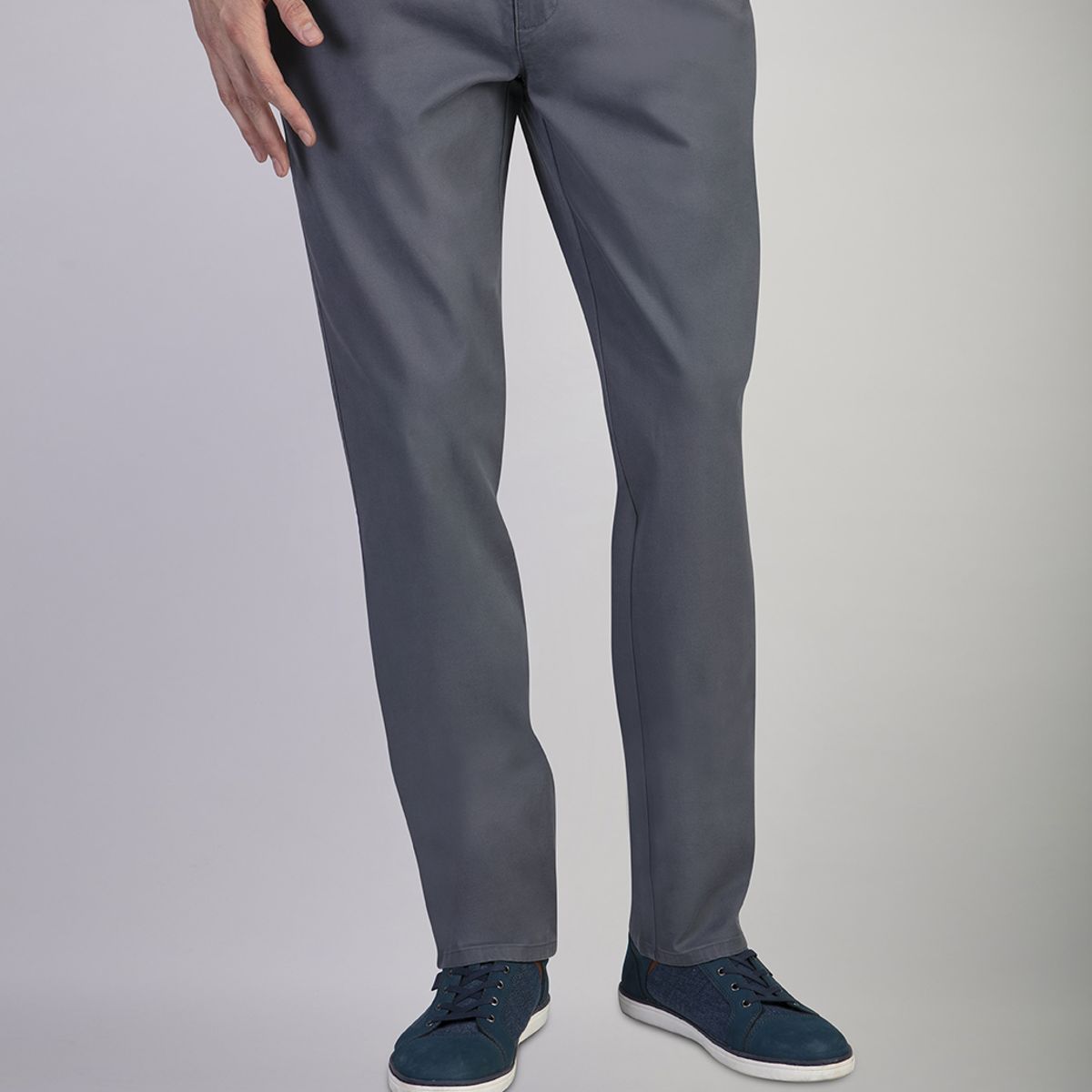 NEW MAN - Pantalón Bagneau Slim Gris New Man
