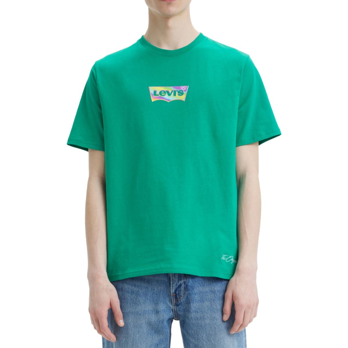 LEVIS - Polera Hombre Manga Corta Batwing Verde Levis