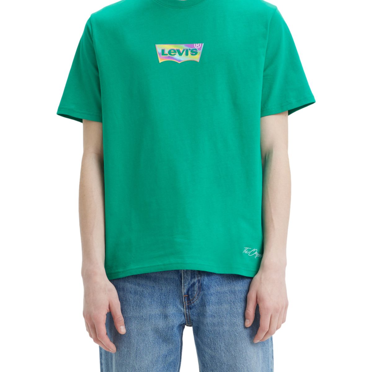 LEVIS - Polera Hombre Manga Corta Batwing Verde Levis