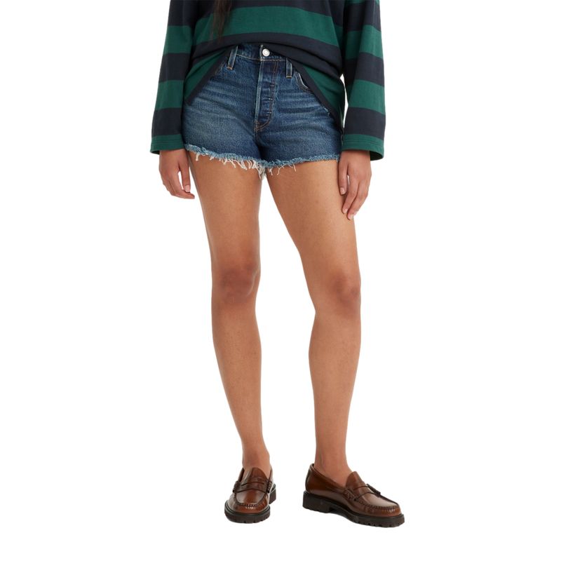 LEVIS - Shorts Mujer 501 Original Azul Levis