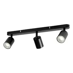 ESHOPANGIE - Aplique Lampara Triple Dirigible Con Ampolleta Gu10 NegroLuz calida