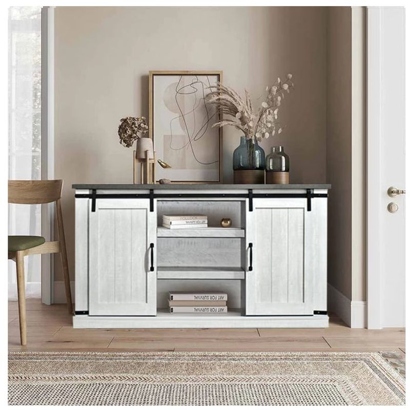 MSA MUEBLES SANTA ANA - Rack Para Tv 55 " Roble Blanco