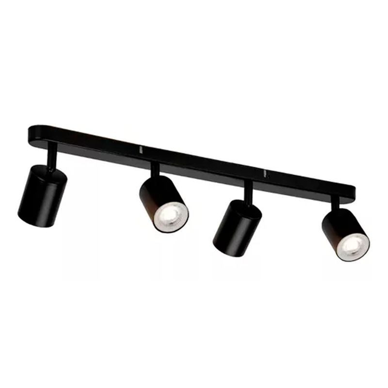 ESHOPANGIE - Aplique Lampara Cuadruple Dirigible Ampolleta Gu10 NegroLuz fria