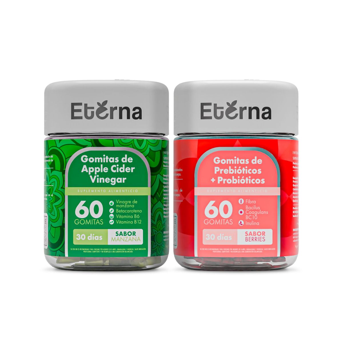 ETERNA NUTRITION - Pack Detox Gomitas Eterna De Vinagre de Manzana  Probióticos