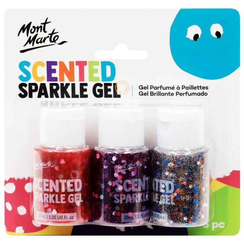 MONT MARTE - Set 3 gel glitters perfumados mont marte