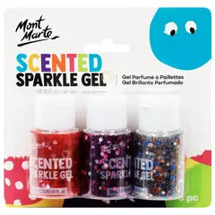 MONT MARTE - Set 3 gel glitters perfumados