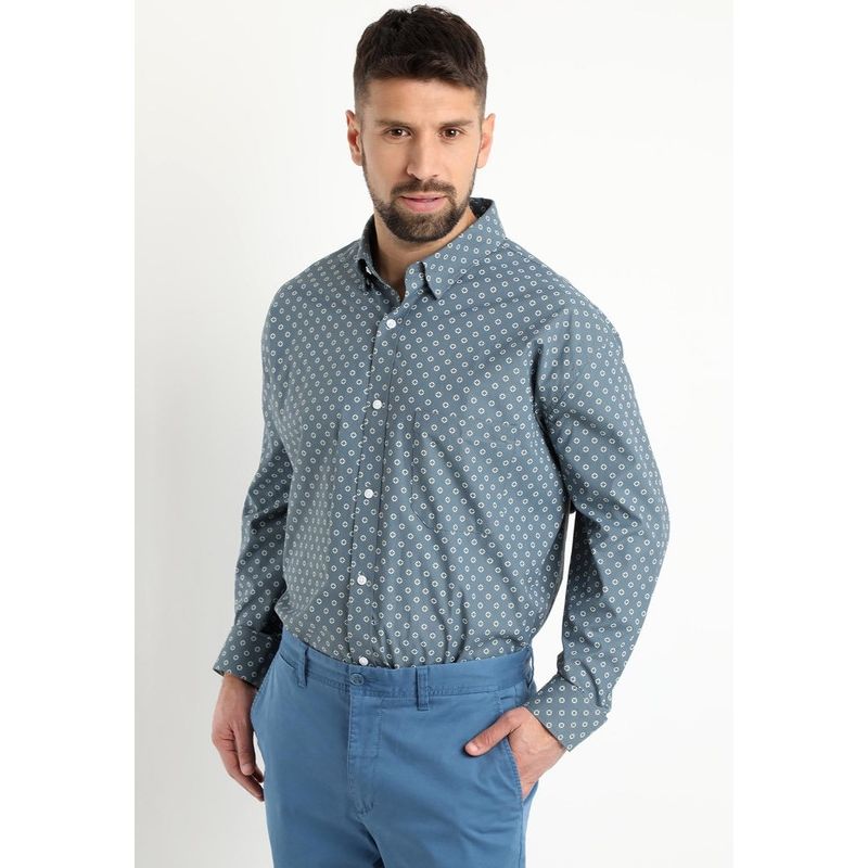 KOTTING - Camisa Fantasia Estampada Manga Larga Gris Melange KOTTING