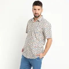 KOTTING - Camisa Fantasia Estampada Manga Corta Naranja claro