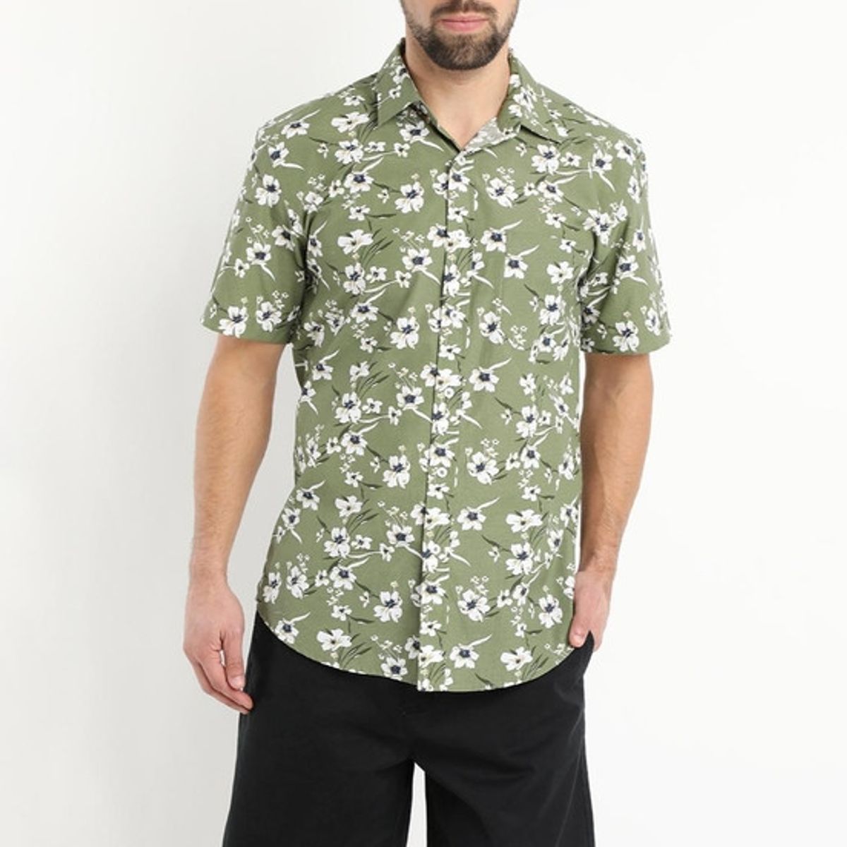 KOTTING - Camisa Fantasia Estampada Manga Corta Verde KOTTING