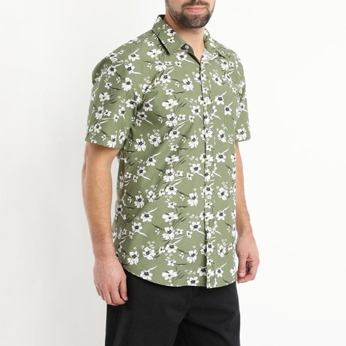 KOTTING - Camisa Fantasia Estampada Manga Corta Verde KOTTING