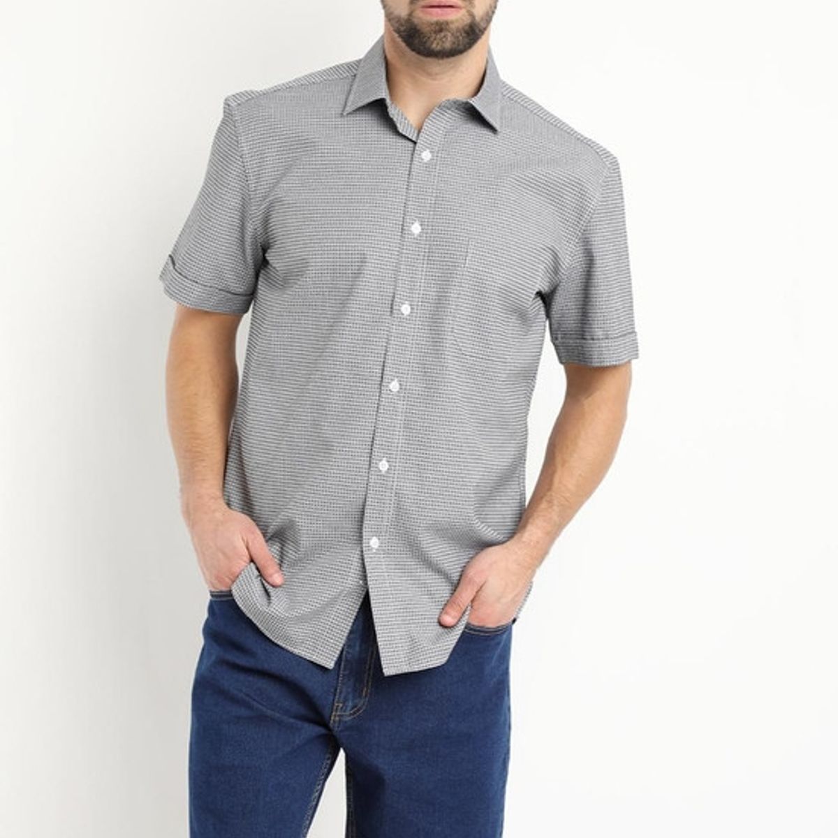 KOTTING - Camisa Dobby Sport Negro KOTTING