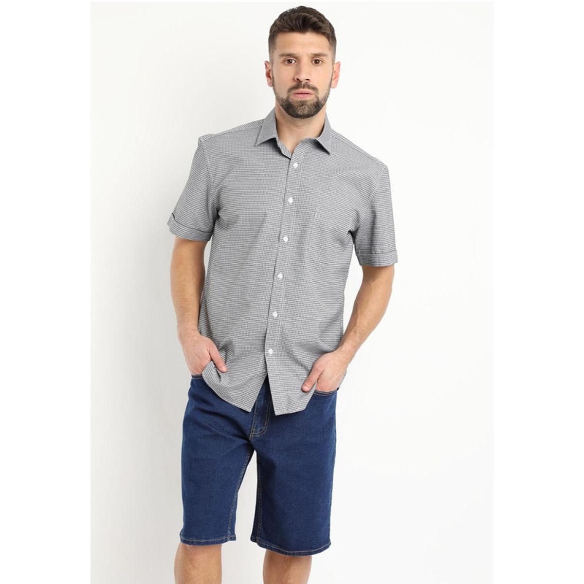 KOTTING - Camisa Dobby Sport Negro KOTTING