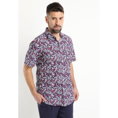 Imagen 2 del producto Camisa Fantasia Estampada Manga Corta Burdeo