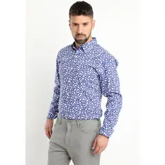 KOTTING - Camisa Sport Estampada Manga Larga Spandex Lavanda