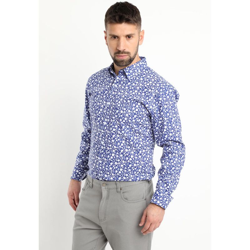KOTTING - Camisa Sport Estampada Manga Larga Spandex Lavanda KOTTING