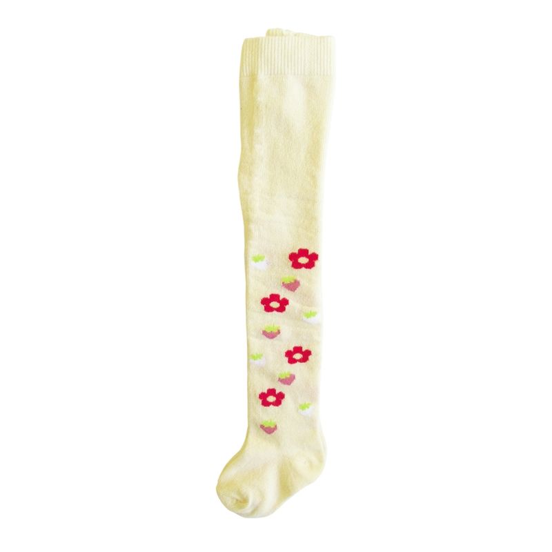 PUMUCKI - Panty Elásticada para Bebé Blanca con Rosada Pumucki