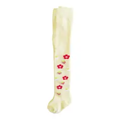 PUMUCKI - Panty Elásticada para Bebé Blanca con Rosada