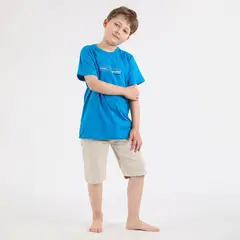GANGSTER - Niño Polera Mc Básica Lagoon Azul