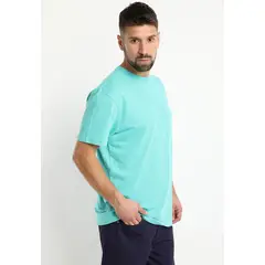 KOTTING - Polera Jersey Estampada Cuello Redondo Turquesa