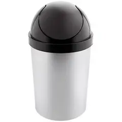 REYPLAST - Basurero Metalizado Magaly Con Tapa Vaiven 9 Lts