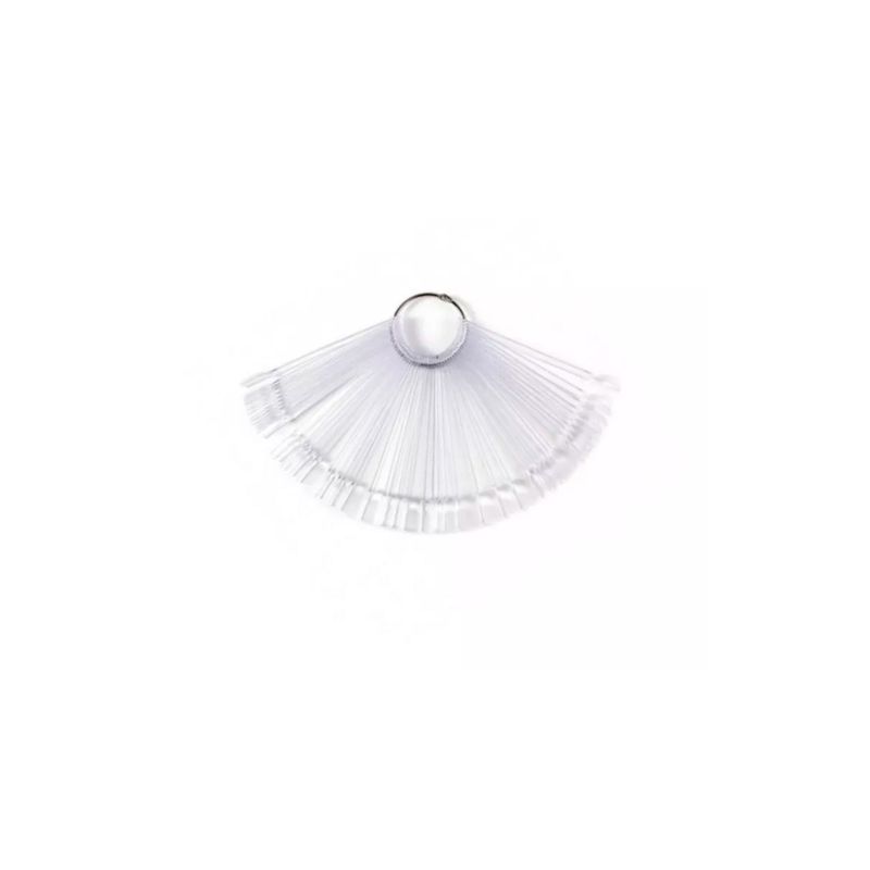 GENERICO - Muestrario De 50 Uñetas Para Practicar Manicure Transparente