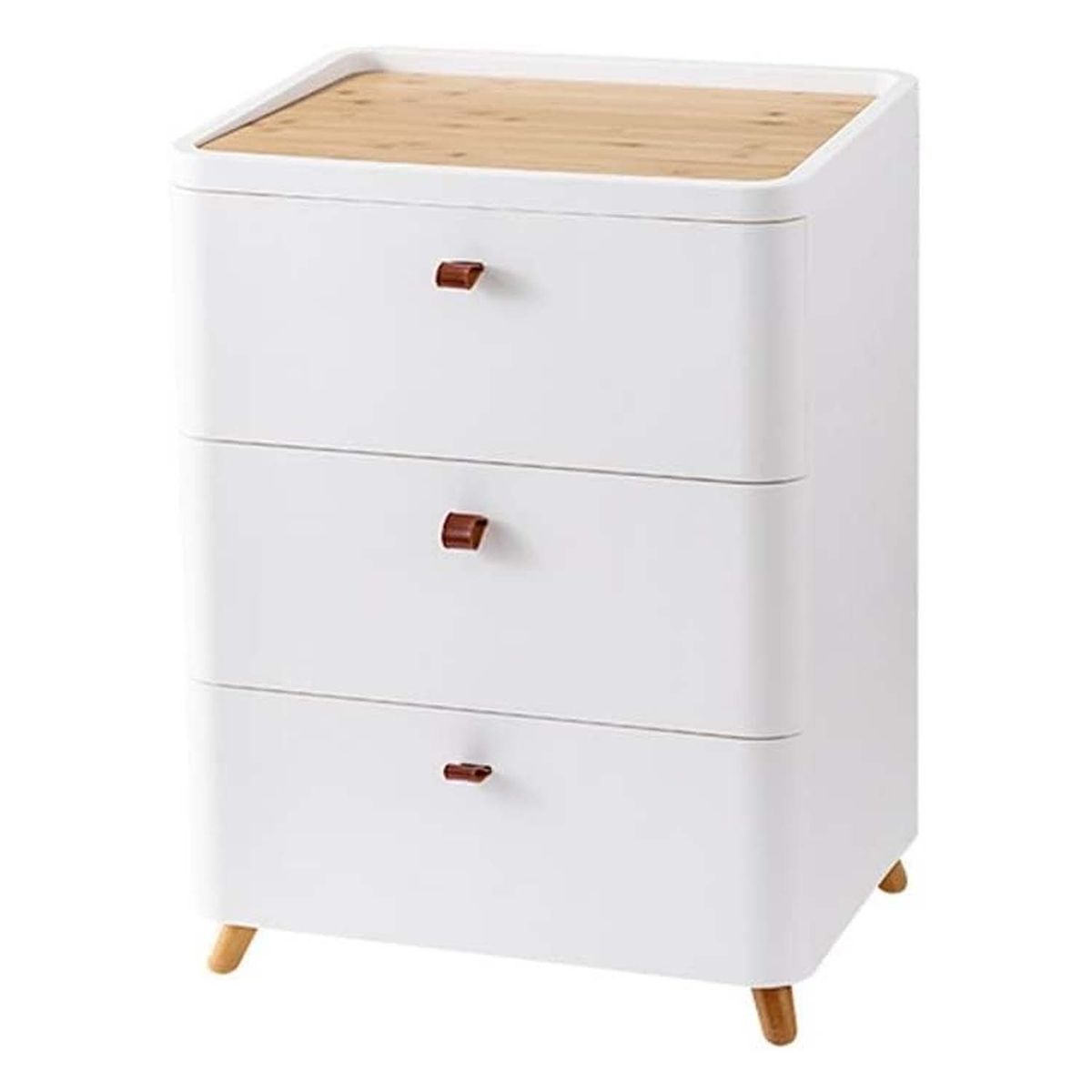 CRUSEC - Gabinete De Almacenamiento Organizador 3 Capas Mesa de Noche