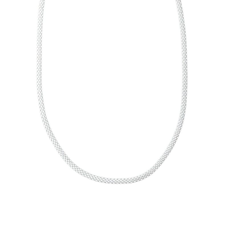 ZAZU - Choker Tejido Tubular de Plata