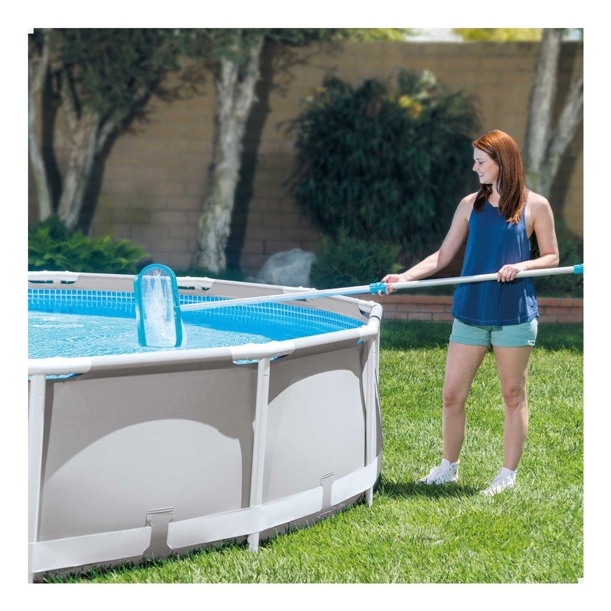 INTEX - Red Recoge Hojas con Bolsa INTEX para Mango Telescópico