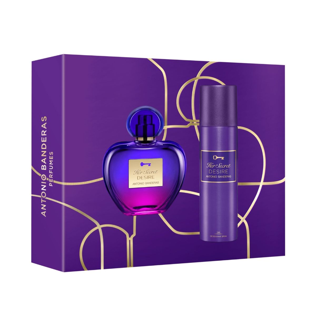 ANTONIO BANDERAS - HER SECRET DESIRE ESTUCHE EDT 80ML  DESODORANTE 150ML