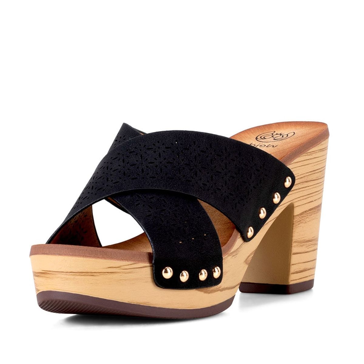 WEIDE - Sandalia Plataforma Negro Casual JS59 Weide