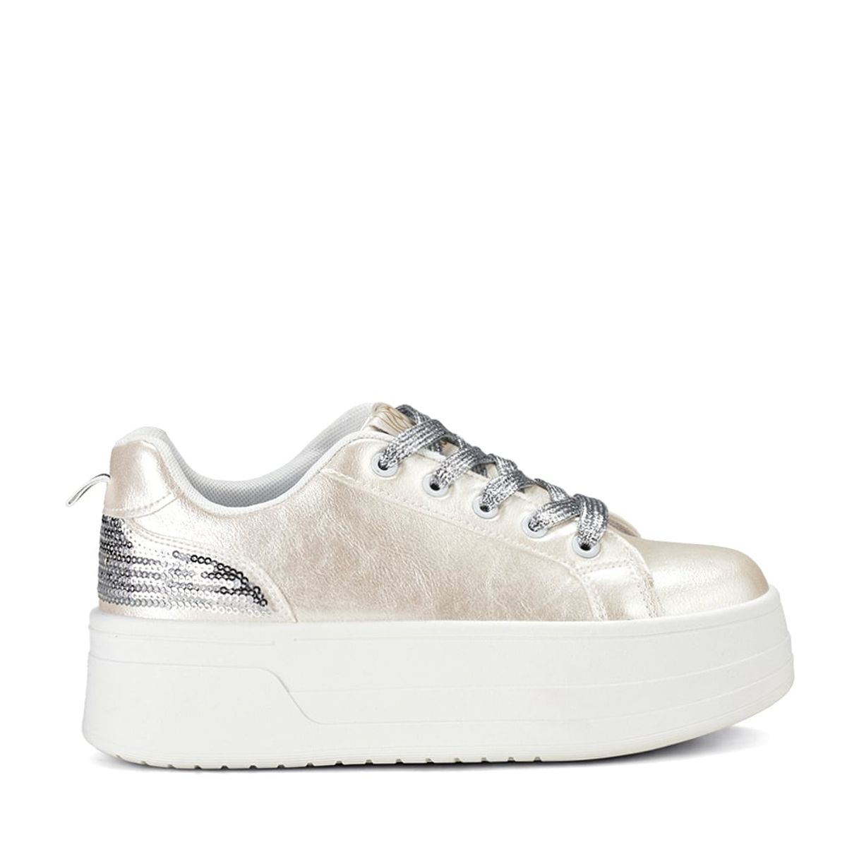 WEIDE - Zapatilla Plataforma Blanco Casual LT107 Weide