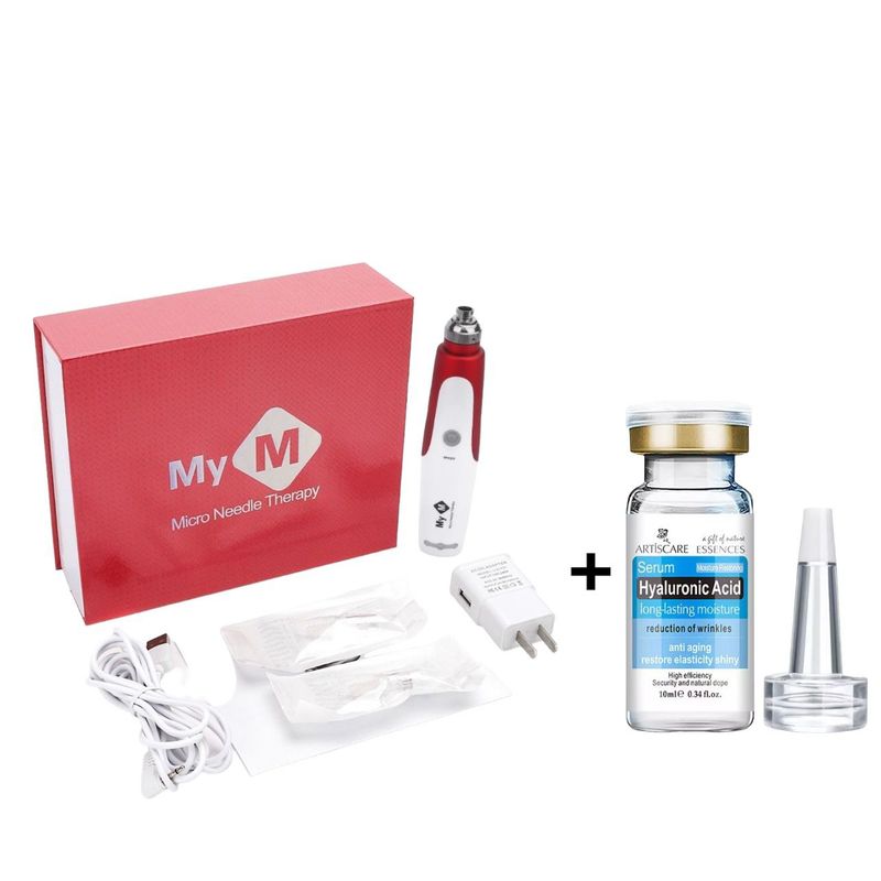 GENERICO - Dermapen M Y M Mas 2 Agujas Mas Acido Hialuronico De Regalo