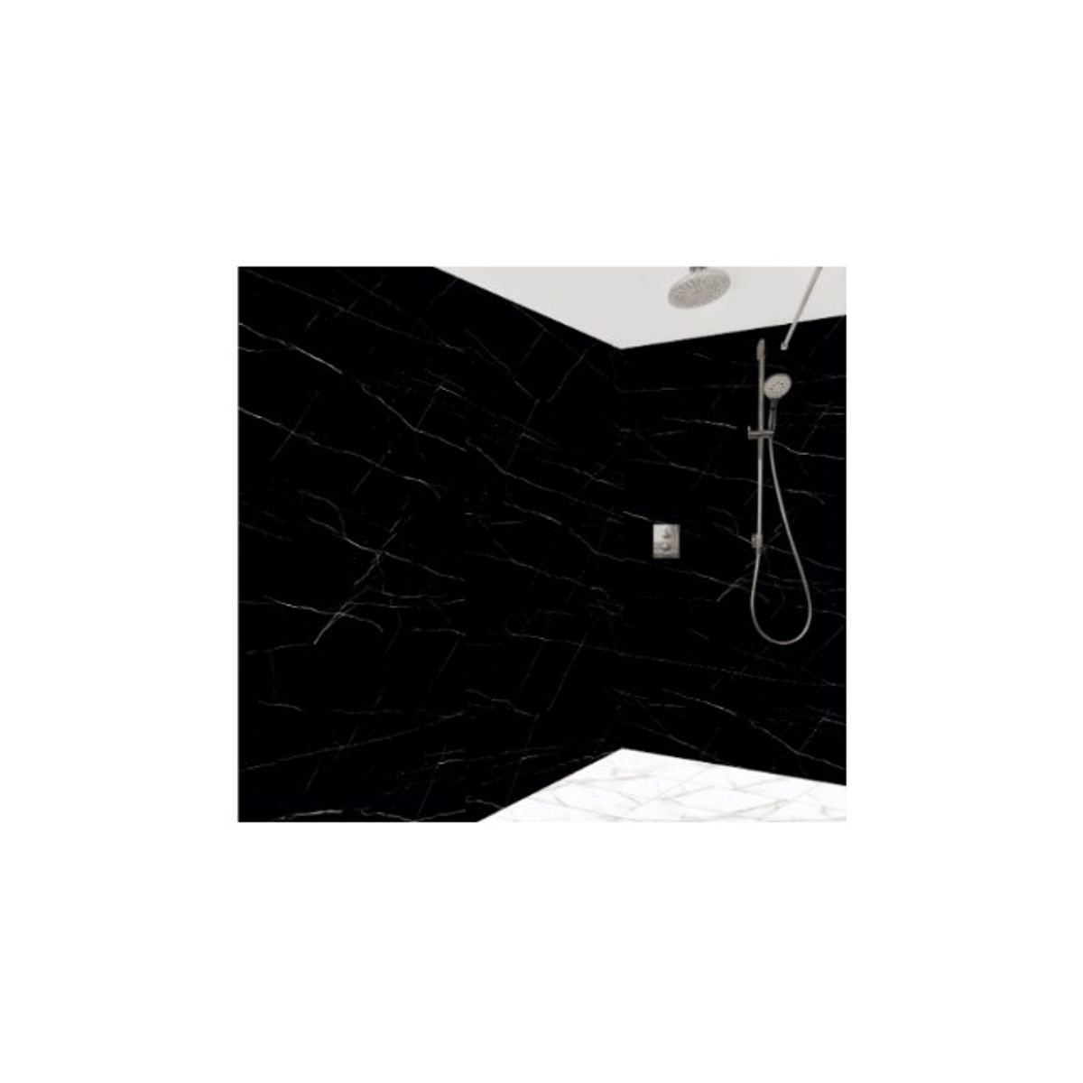 GENERICO - Pack 10 pegatinas marmol negro, baño, cocina, comedor, azulejos 60x30