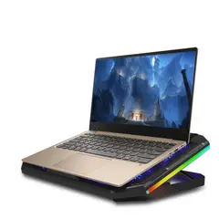 CRUSEC - Soporte Cooler Ventilador para Notebook Refrigerante LED