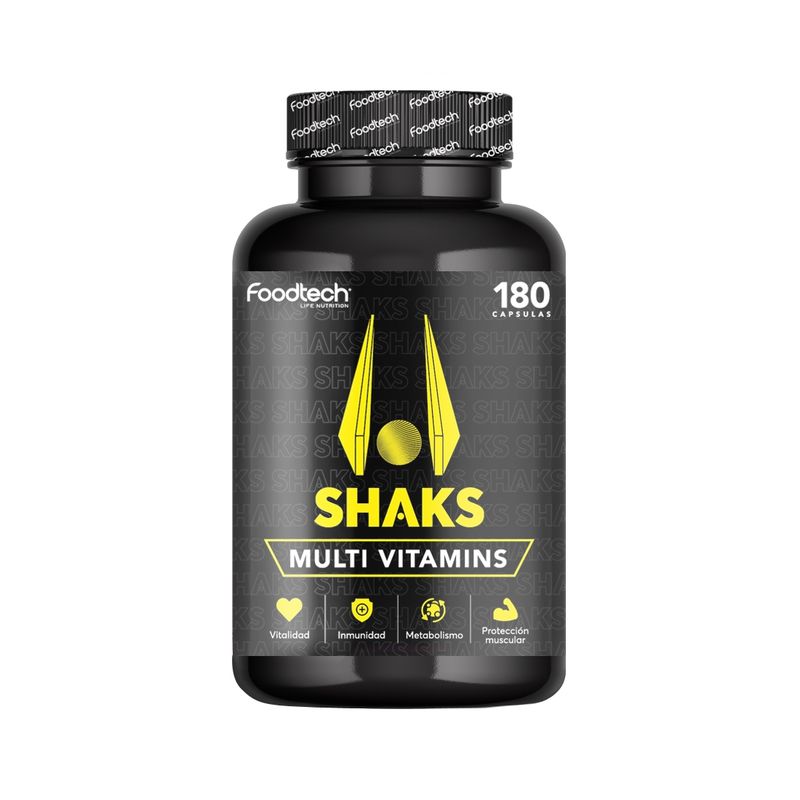FOODTECH - Shaks Multi Vitamins 180 caps - Foodtech.