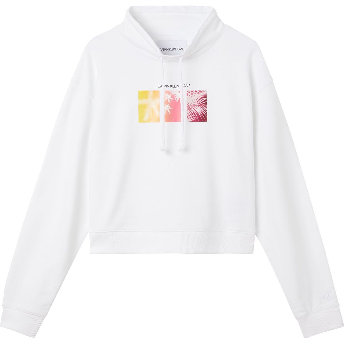 CALVIN KLEIN - Polerón Palm Print Blanco Calvin Klein