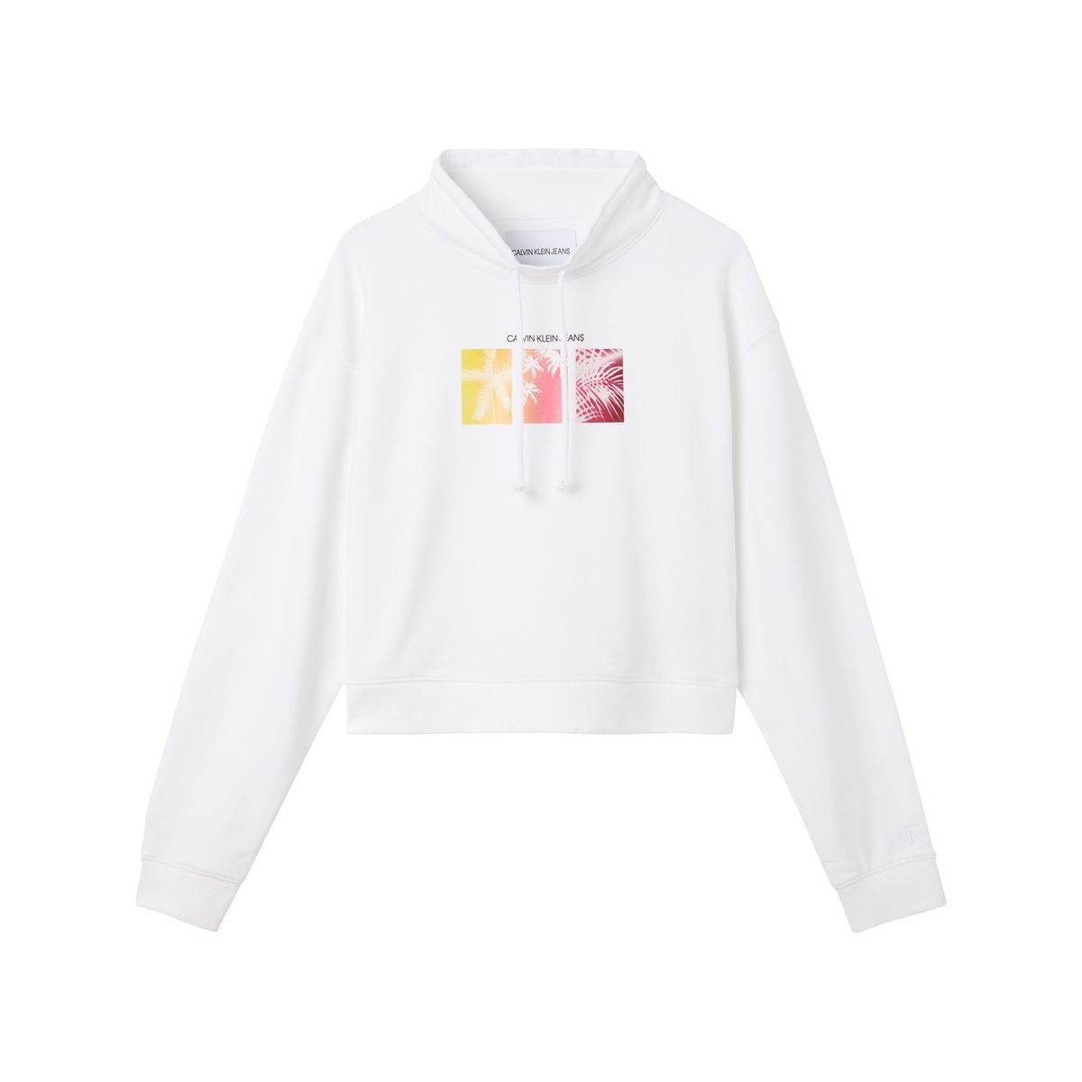 CALVIN KLEIN - Polerón Palm Print Blanco Calvin Klein