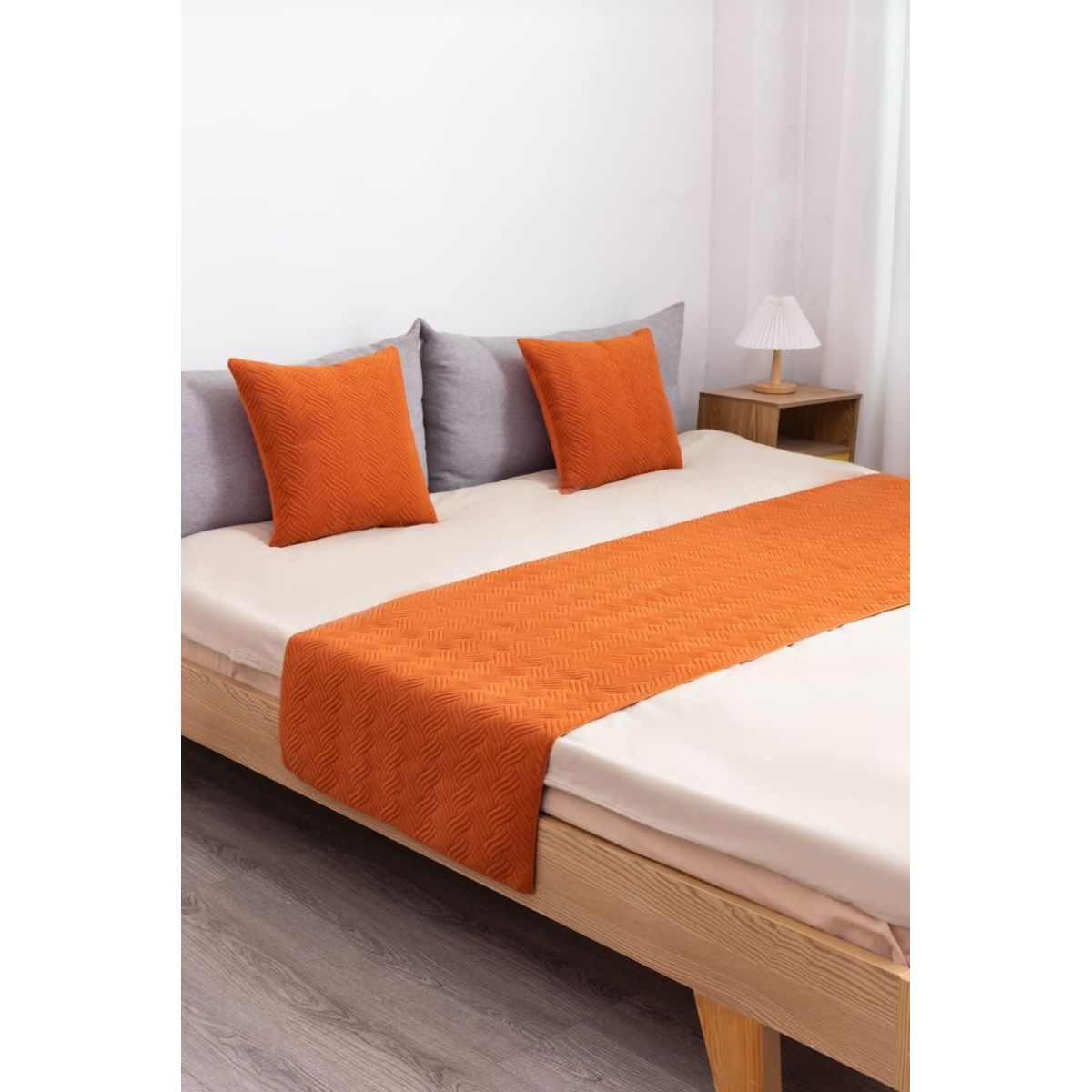 ANGELES DEL HOGAR - Piecera Plush 210x70cm + 2 Fundas para cojines