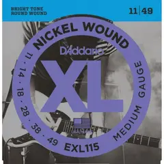 DADDARIO - Cuerdas para Guitarra Electrica D'Addario EXL115 - Plateado