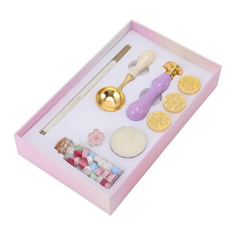 GENERICO - Kit Sellos De Cera 11 Piezas Conejito Morado
