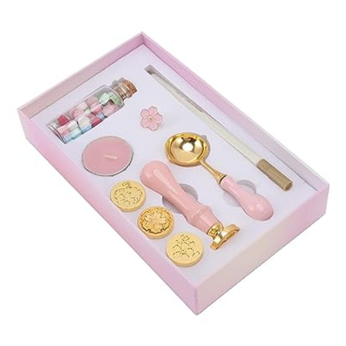 GENERICO - Kit Sellos De Cera 11 Piezas Conejito Rosado