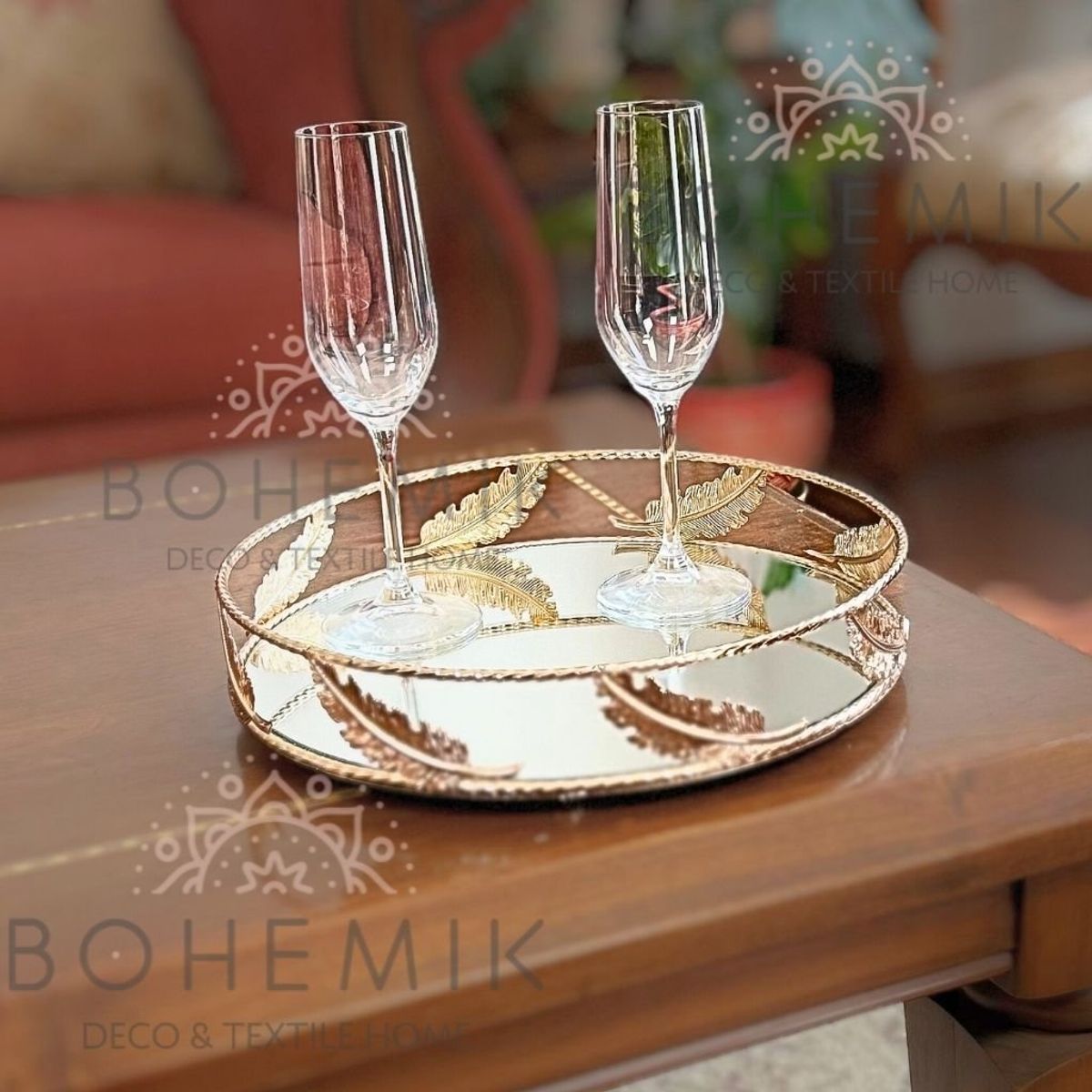 BOHEMIK - Bandeja Hojas doradas