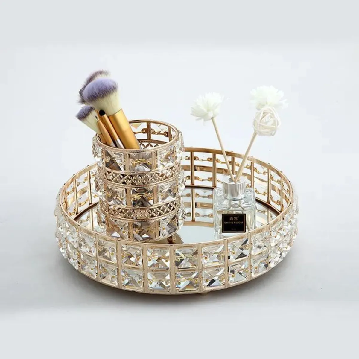 BOHEMIK - Bandeja decorativa Glass gold