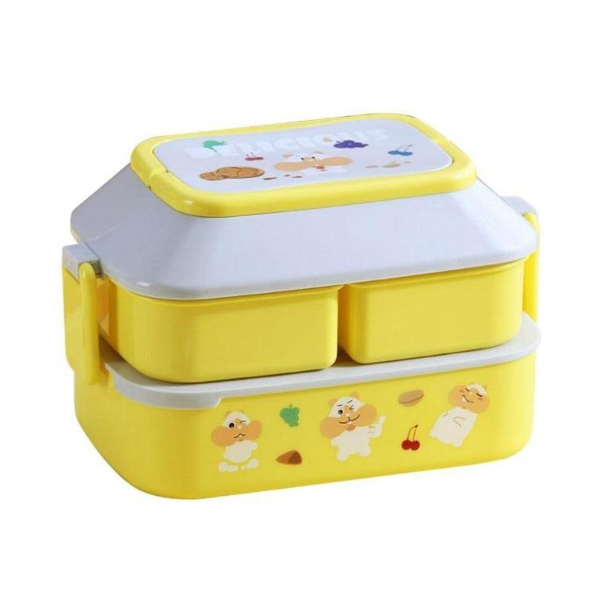 GENERICO - Lonchera 3 En 1 Tapers Premium Infantil Amarillo